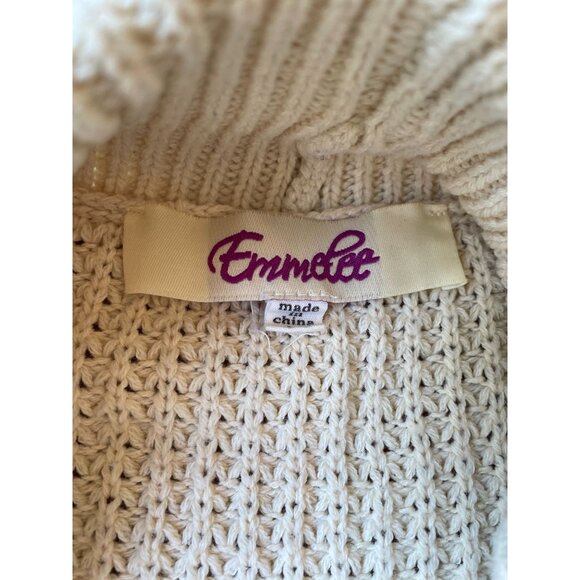Anthropologie Emmelee Womens Cream Knit Open Cardigan Sweater Cottagecore - Picture 7 of 9